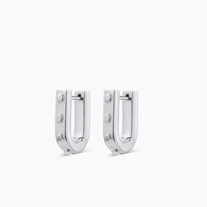 NWT Gorjana Asher Hoop Earrings in Silver